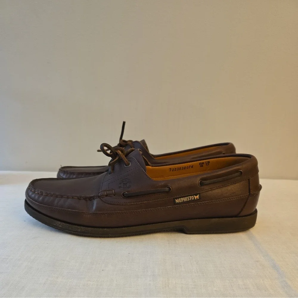 Mephisto Spinnaker Air Relax Men's Boat Shoes Size 13 M Leather Brown Loafer